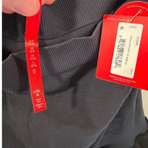 Spanx Mama Ankle Jean-ish Black Maternity Leggings Size Large NWT - Picture 3 of 4